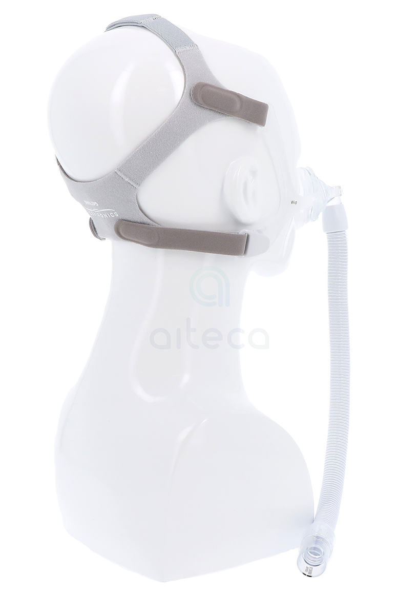 Maschera nasale Wisp con foro frame in silicone